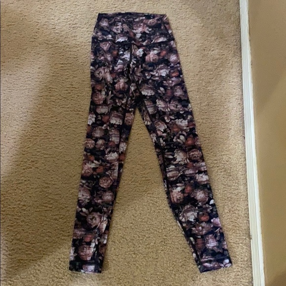 Pink floral lululemon leggings. - Picture 4 of 5